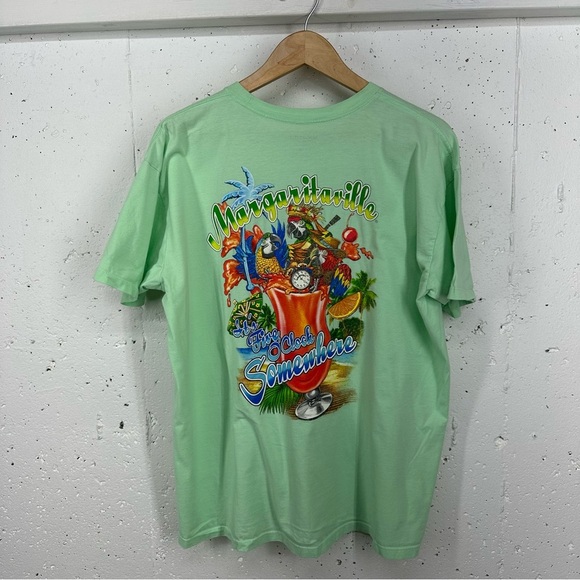 Margaritaville XL Mint Green It’s 5 O’Clock Somewhere Hollywood Beach FL T-Shirt - Picture 7 of 11